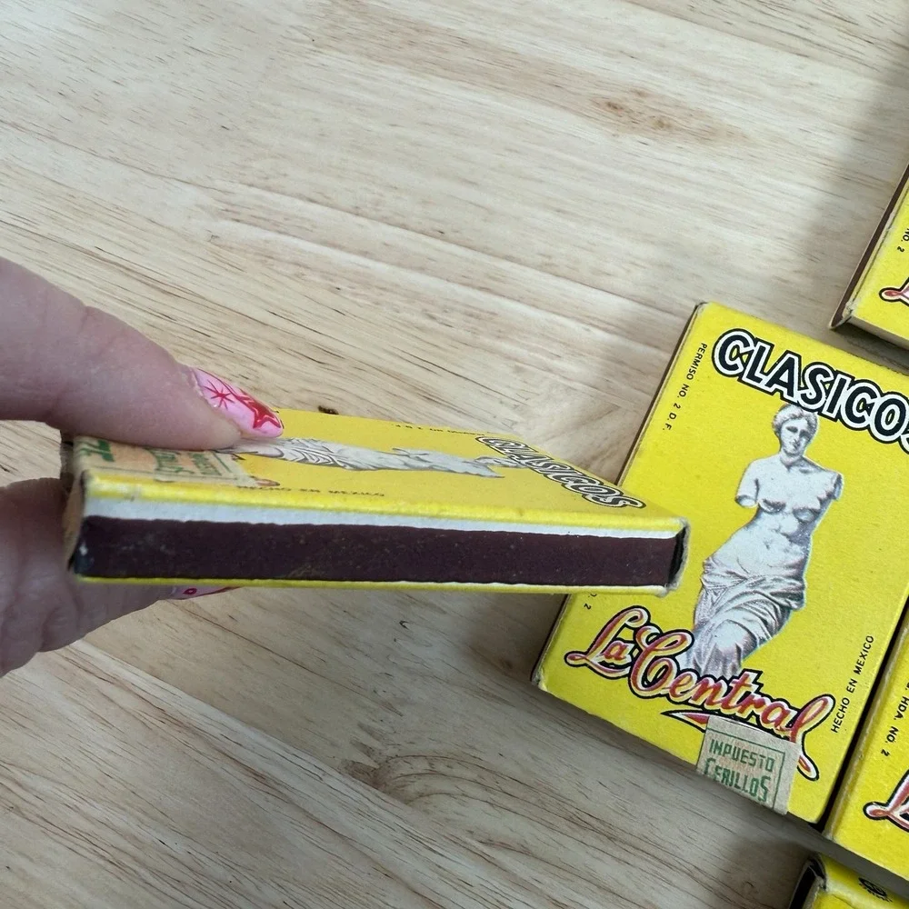 Vintage Mexican Matchbox Lot Of 14 Clasicos Matches NOS Cigars MCM  Decor Unique